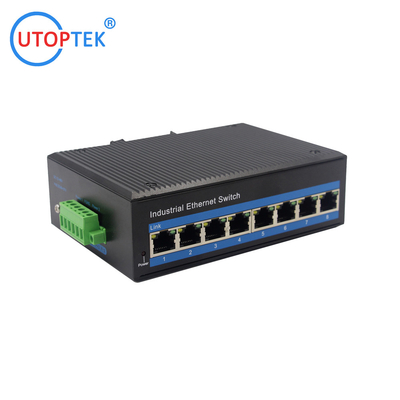 UT08FP unmanaged industrial 8port 10/100M UTP RJ45 POE ethernet switch DIN Rail