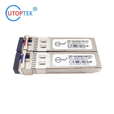 10Gb/s SFP+ SM Bidi LC 60km 1270/1330nm Fiber optical sfp transceiver module for cisco/huawei