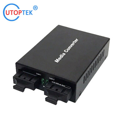 10/100/1000M SM to MM media converter with dual fiber SC External DC5V power supply