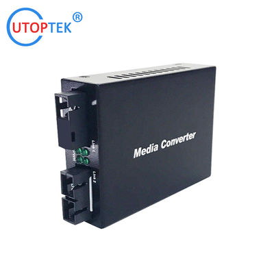 10/100/1000M SM to MM media converter with dual fiber SC External DC5V power supply