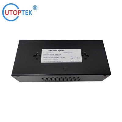 10/100/1000/2500Mbps 90W Gigabit 2.5G Standard POE Injector 802.3af/at/bt PoE data & power:100meters for Cameras wireless AP
