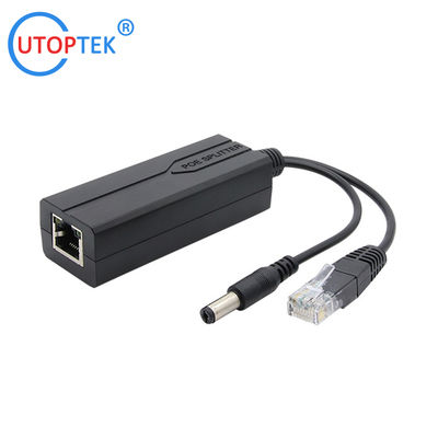 Factory OEM POE Splitter 48V to 12V/5V DC 2.5mm/ Micro-USB/Type-C IEEE802.3af/at for POE switch and IP Cameras/APs